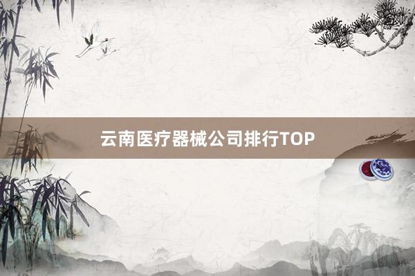 云南医疗器械公司排行TOP